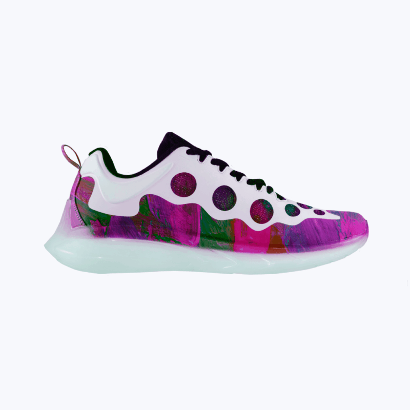 Multicolored creative sneaker bright joyful